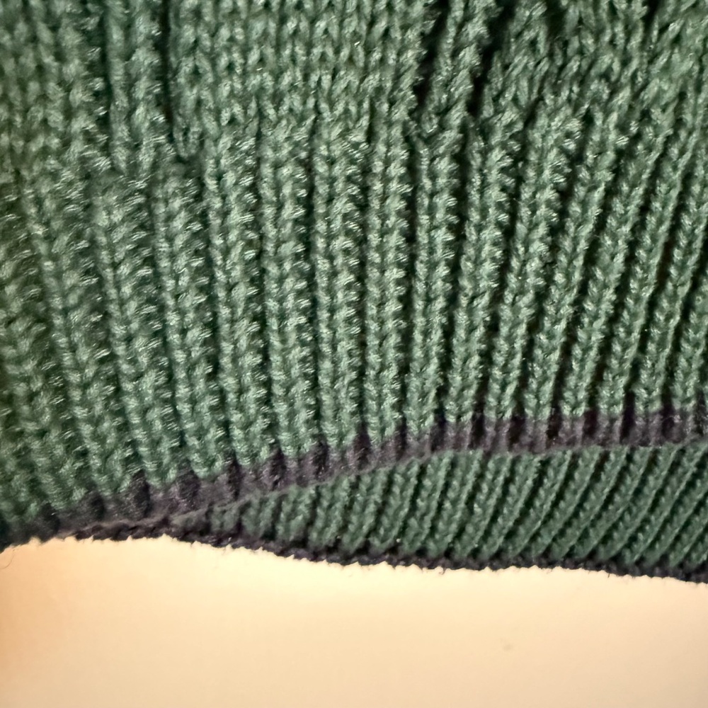 NWT Vintage Weekends Green Cable Knit V Neck Variety Sweater Size XL Deadstock - Picture 6 of 11